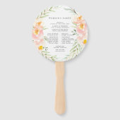 Airy Floral Wedding Program Fächer (Rückseite)