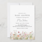 Airy Garden | Soft Pink Spring Girl Babydusche Einladung (Vorderseite)