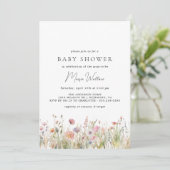 Airy Garden | Soft Pink Spring Girl Babydusche Einladung (Stehend Vorderseite)