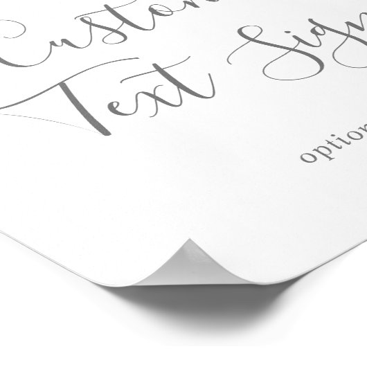 Airy Green Cards & Geschenke Custom Text Sign Poster (Ecke)