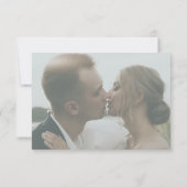 Airy Green Minimalistisch Foto Hand Press Floral Dankeskarte (Rückseite)