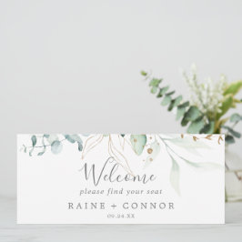 Airy Greenerity Hanging Seating Chart Welcome Head