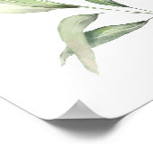 Airy Greenery Brautparty Foto Begrüßungszeichen Poster (Ecke)