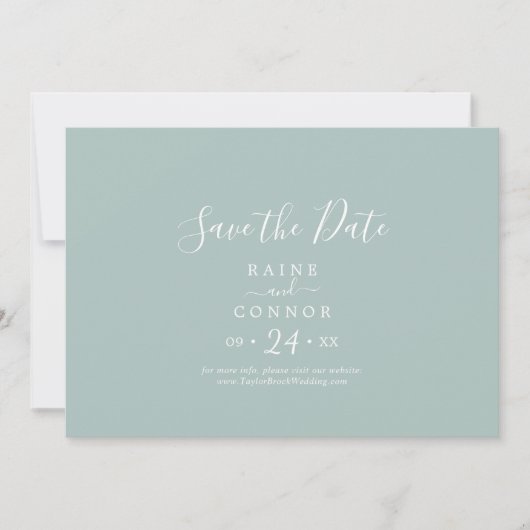 Airy Greenery Coordinate Horizontal Save The Date (Vorderseite)