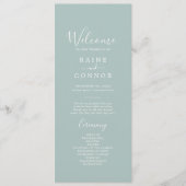 Airy Greenery Coordinate Wedding Program Programm (Vorderseite)