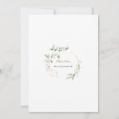 Airy Greenery Feier zum Gedenken an die Beerdigung Einladung (Rückseite)