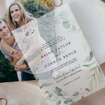 Airy Greenery Gold Leaf Botanische Moderne Hochzei Pergament Einladungen<br><div class="desc">Diese luftigen grünen Blattgold botanischen modernen Hochzeitsvellum Einladungen sind perfekt für eine moderne Hochzeit. Das elegante botanische Design besticht durch helle und luftige Eukalyptusfarben in Aquarellfarbe,  die mit skurrilen goldenen Blätter besticht. Diese Liste ist nur für die Vellumkartenschicht. separat verkaufte Fotokarte: https://www.zazzle.com/256175176992021211</div>