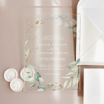 Airy Greenery Gold Leaf White Boho Moderne Hochzei Acryleinladungen<br><div class="desc">Diese luftigen grünen Blattgold weißen Boho modernen Hochzeitsacryl-Einladungen sind perfekt für eine moderne Hochzeit. Das elegante botanische Design besticht durch helle und luftige Eukalyptusfarben in Aquarellfarbe,  die mit skurrilen goldenen Blätter besticht.</div>