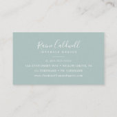 Airy Greenery und Gold Leaf Business Card Visitenkarte (Rückseite)