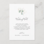 Airy Greenery und Gold Wedding Well Well Card Begleitkarte (Vorderseite)