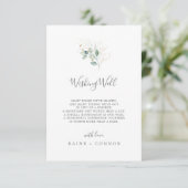 Airy Greenery und Gold Wedding Well Well Card Begleitkarte (Stehend Vorderseite)