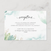 Airy Greenery Wedding Reception Enclosure Card Begleitkarte (Vorderseite)