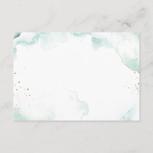 Airy Greenery Wedding Reception Enclosure Card Begleitkarte (Rückseite)