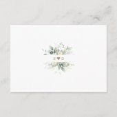 Airy Greenery White Rose Gold Wedding Gift Wish Begleitkarte (Rückseite)