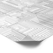 Airy Layered Labyrinth Decoupage Template Line Art Poster (Ecke)