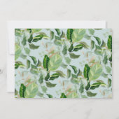 Airy Light Blue | Tropischer Sommer jedes Alter Ge Einladung (Rückseite)