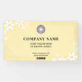 Airy Light Yellow White Daisy Border Event Banner (Horizontal)