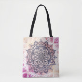 Airy Mandala Happy Pink Lila Yellow Blue & Gold Tasche (Vorderseite)