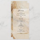 Airy Neutral Natural Element Bohemisch Boho Menü Menükarte (Vorne/Hinten)