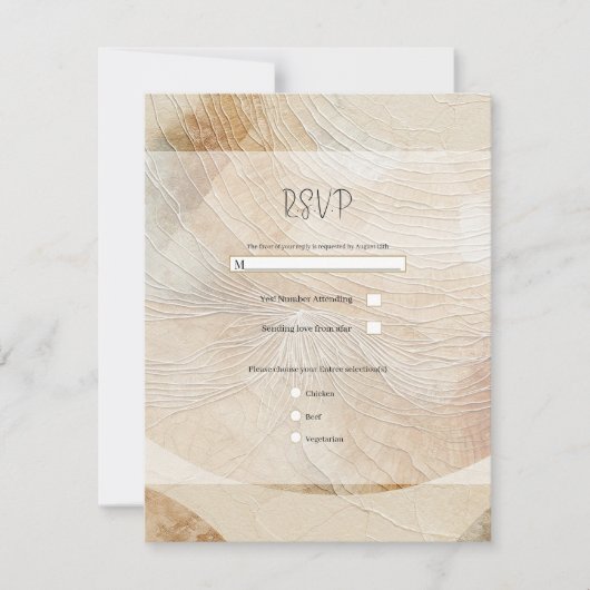 Airy Neutral Natural Element Bohemisch Boho UAWG Einladung (Vorderseite)