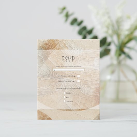 Airy Neutral Natural Element Bohemisch Boho UAWG Einladung (Stehend Vorderseite)