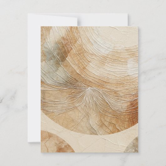 Airy Neutral Natural Element Bohemisch Boho UAWG Einladung (Rückseite)