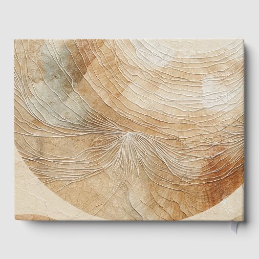 Airy Neutral Natural Element Bohemisch Boho Weddin Gästebuch (Rückseite)