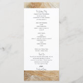 Airy Neutral Natural Element Bohemisch Boho Weddin Programm (Rückseite)
