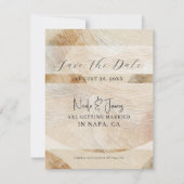 Airy Neutry Natural Element Boho Save the Date Einladung (Vorderseite)