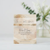 Airy Neutry Natural Element Boho Save the Date Einladung (Stehend Vorderseite)