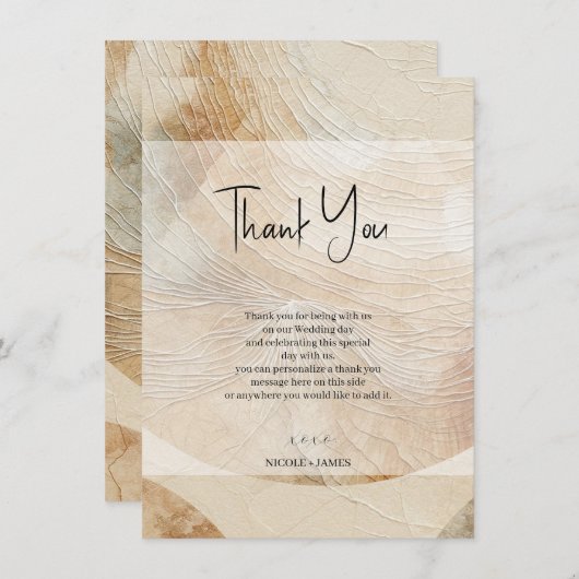 Airy Neutry Natural Elements Bohemisch Boho Einladung (Vorne/Hinten)