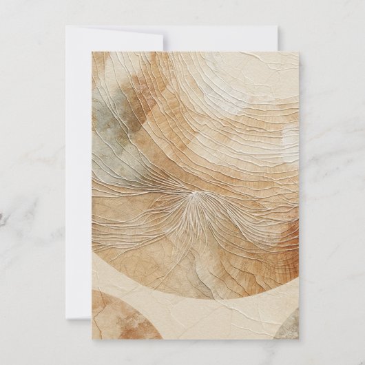 Airy Neutry Natural Elements Bohemisch Boho Einladung (Rückseite)