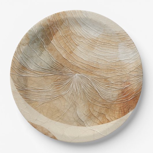 Airy Neutry Natural Elements Bohemisch Boho Pappteller (Vorderseite)