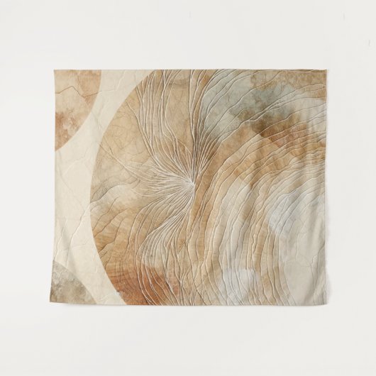 Airy Neutry Natural Elements Bohemisch Boho Wandteppich (Vorderseite (Horizontal))