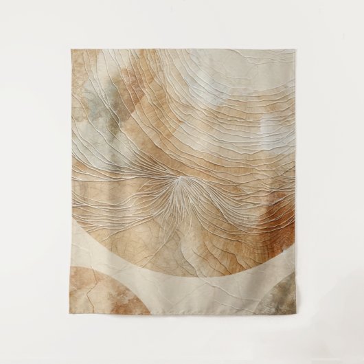 Airy Neutry Natural Elements Bohemisch Boho Wandteppich (Vorderseite)