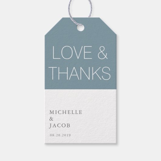 Airy Pastel Aquamarin | GASTGESCHENK HOCHZEIT Geschenkanhänger (Vorderseite)