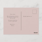 Airy Pastel | Einladung von Bridesmaid Postkarte (Rückseite)