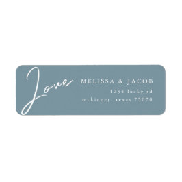 Airy Pastel Liebe Aquamarin | Rücksendeadresse