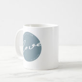 Airy Pastel | Monogram Liebe Script-Tasse Kaffeetasse (Vorderseite Links)