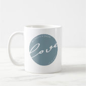 Airy Pastel | Monogram Liebe Script-Tasse Kaffeetasse (Links)