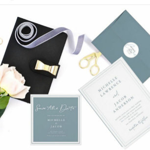 Airy Pastel   Quadratische Save The Date Karte