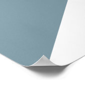 Airy Pastel Slate Blue | Begrüßungspapier Poster (Ecke)