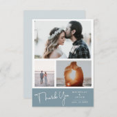 Airy Pastel Slate Blue | Danke, dass Sie eine Foto RSVP Karte (Vorne/Hinten)