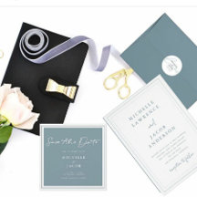 Airy Pastel | Square Save the Date Card