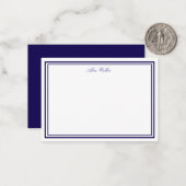 Airy Purple Elegant Stationery Note Card Mitteilungskarte (Vorderseite/Rückseite Beispiel)