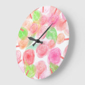 Airy-Rose Große Wanduhr (Winkel)