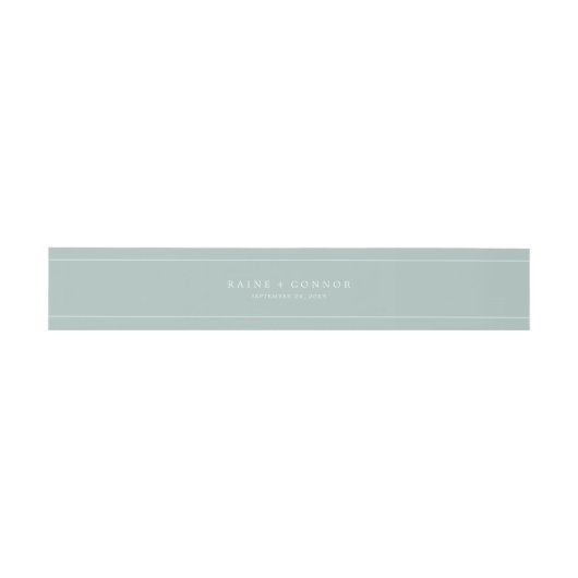 Airy Sage Green Wedding Bly Band (Flach)