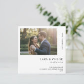 Airy Square Image Wedding Invitation card Einladung (Stehend Vorderseite)