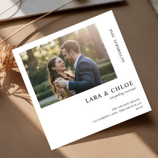 Airy Square Image Wedding Invitation card Einladung