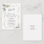 Airy Watercolor Grüne Blumenzwiebeldetails Begleitkarte (Vorne/Hinten)